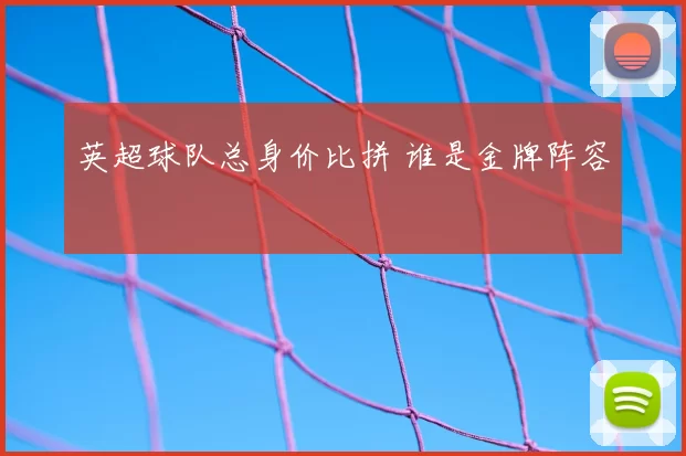 英超球队总身价比拼 谁是金牌阵容